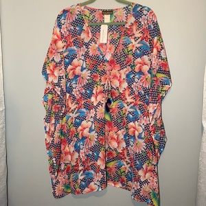 Tommy Bahama Petal Paradise Lace up Tunic sizeL/XL